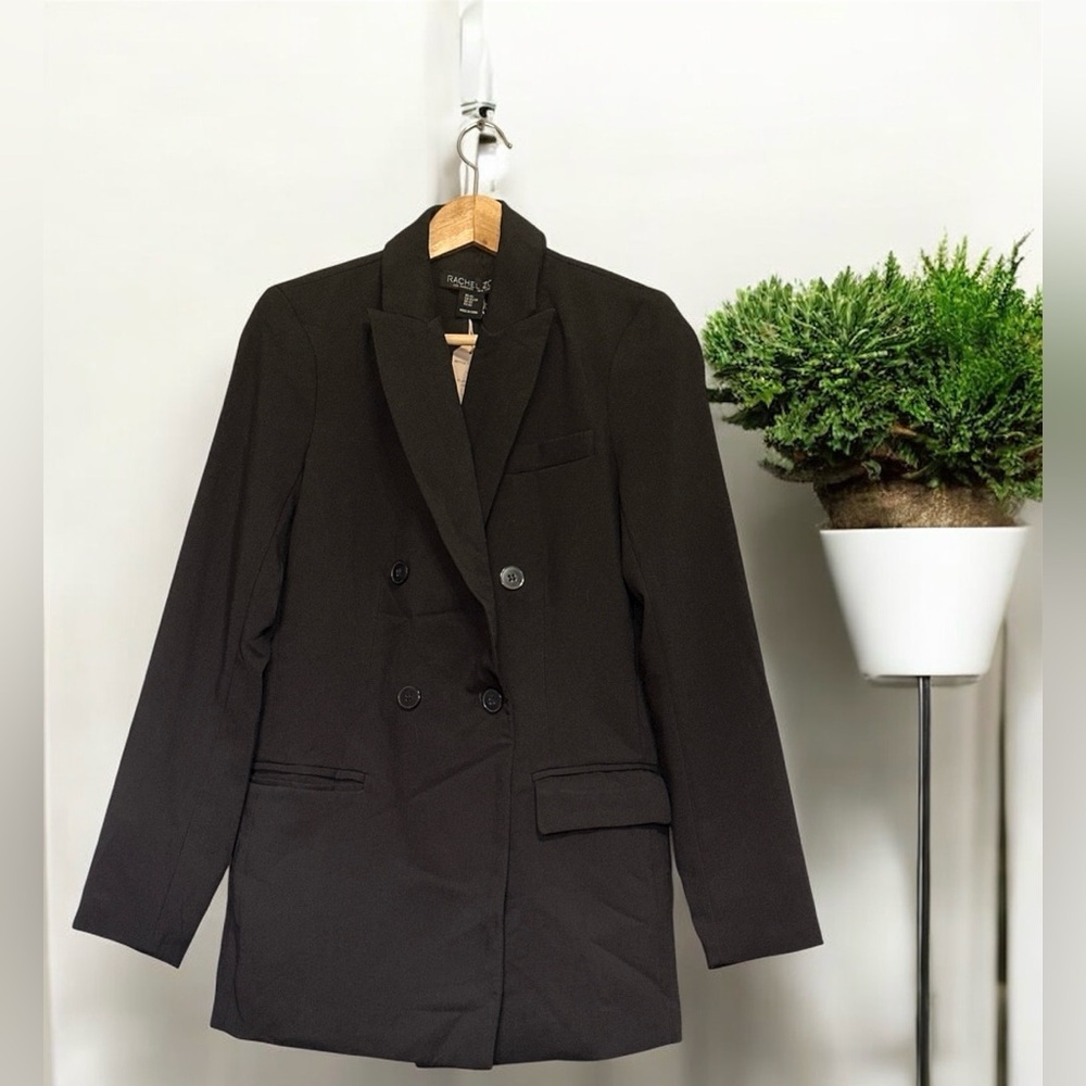 NWT RACHEL ZOE WOMAN BLACK BLAZER SIZE XS